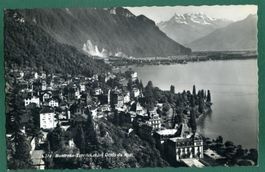Montreux-Territet et les Dents du Midi, ungelaufen, ca. 1950
