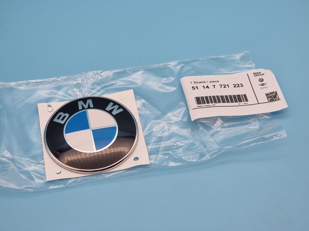 BMW Plakette Emblem Logo 60mm Für Sitzbank Heck Verkleidung 7686464 Plaque