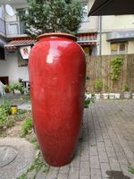 Grosse rote Vase für Garten / Terrasse