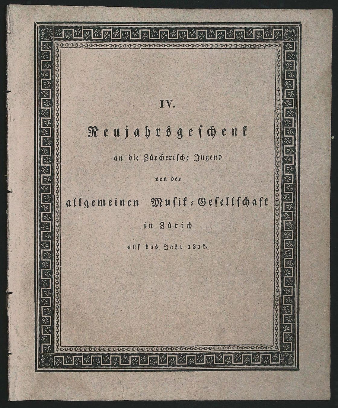 Stiche: Rigi Klösterli Neujahrsblatt 1816 – Gebraucht aus Rafz von Helvet32 1
