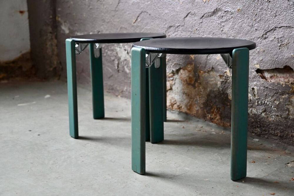 Paire de Tabourets de Bruno Rey pour Dietiker design Suisse (D'occasion ...