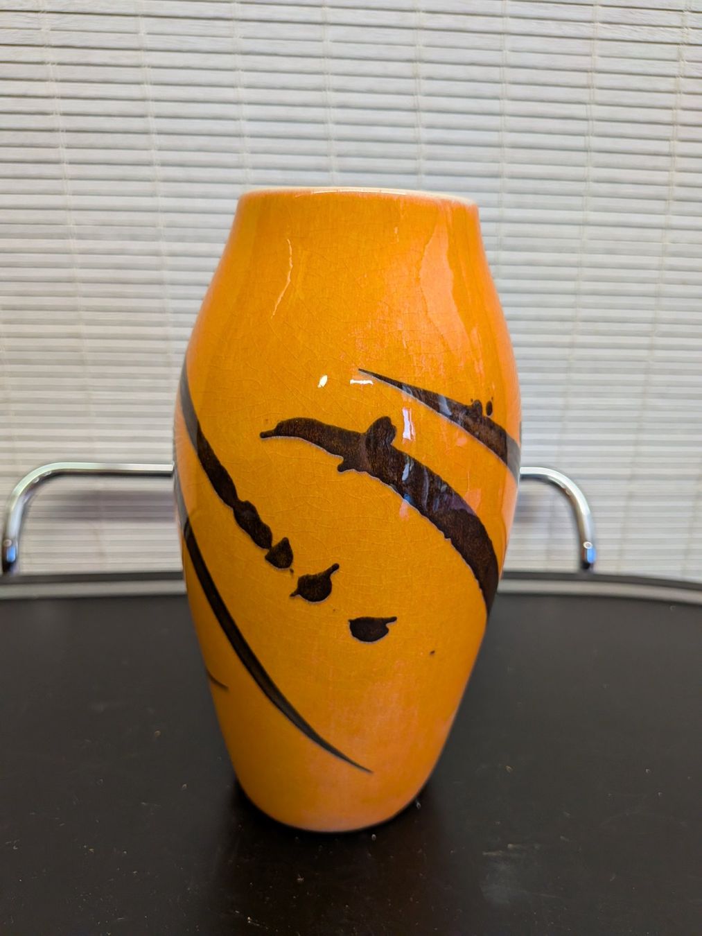 Vasen & Gefässe: Orange Mid Century Keramik Vase – Gebraucht aus Emmen von Brockofsky 4