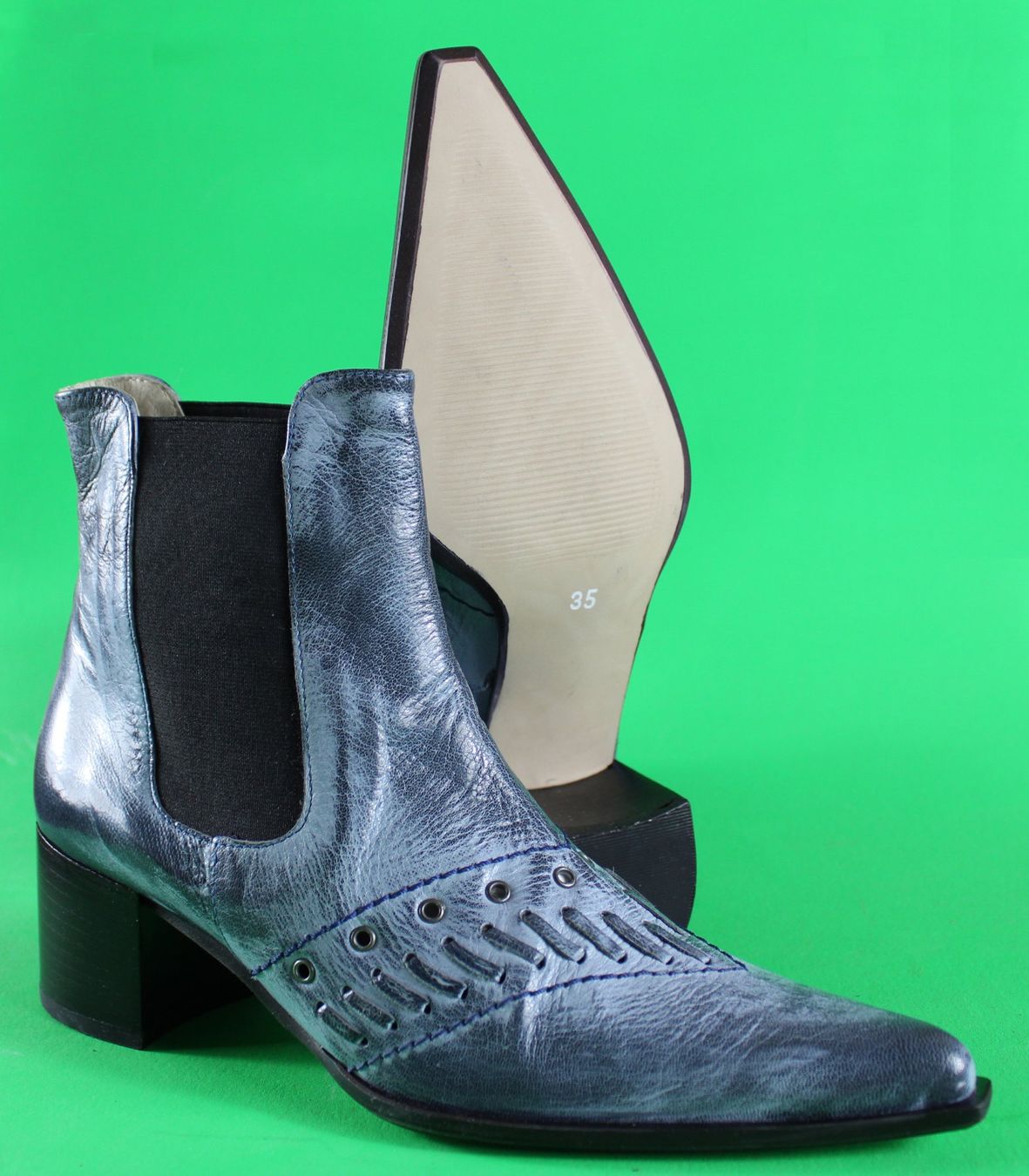 Chaussures femmes: 35 -- Stiefeletten blau/grau   Ackermann   NEU ! – D'occasion à Wichtrach par NBischoff 1