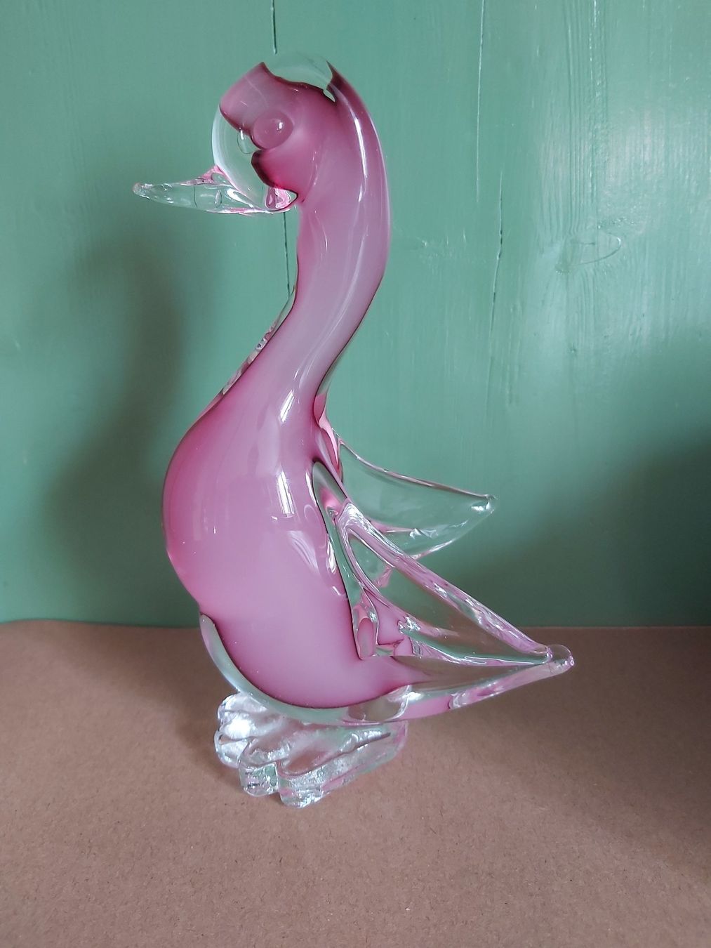 Murano Figuren: Versand möglich! Murano Glas, Ente, Schwan, rosa – Gebraucht aus Winterthur von Goldpipau