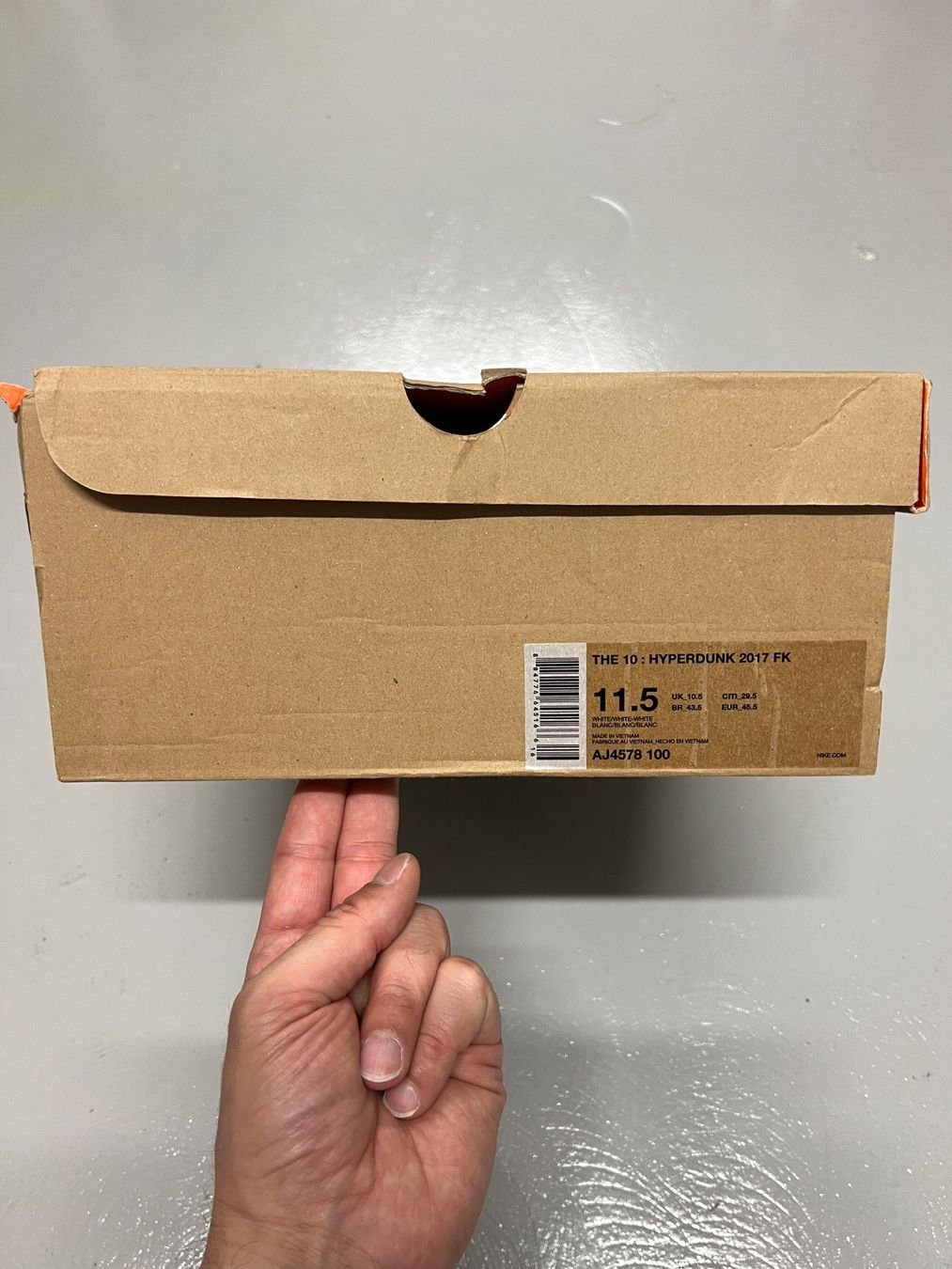 Nike Herrenschuhe: Nike React Hyper dunk Flyknit Off-White - EU 45.5 – Neu und originalverpackt aus Bern von ElevenFive 2