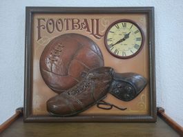 🕰️ Superbe Tableau Horloge Vintage - Football Rétro ⚽️