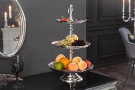 ETAGERE Orient Tablett Alu Silber NEU SOFORT