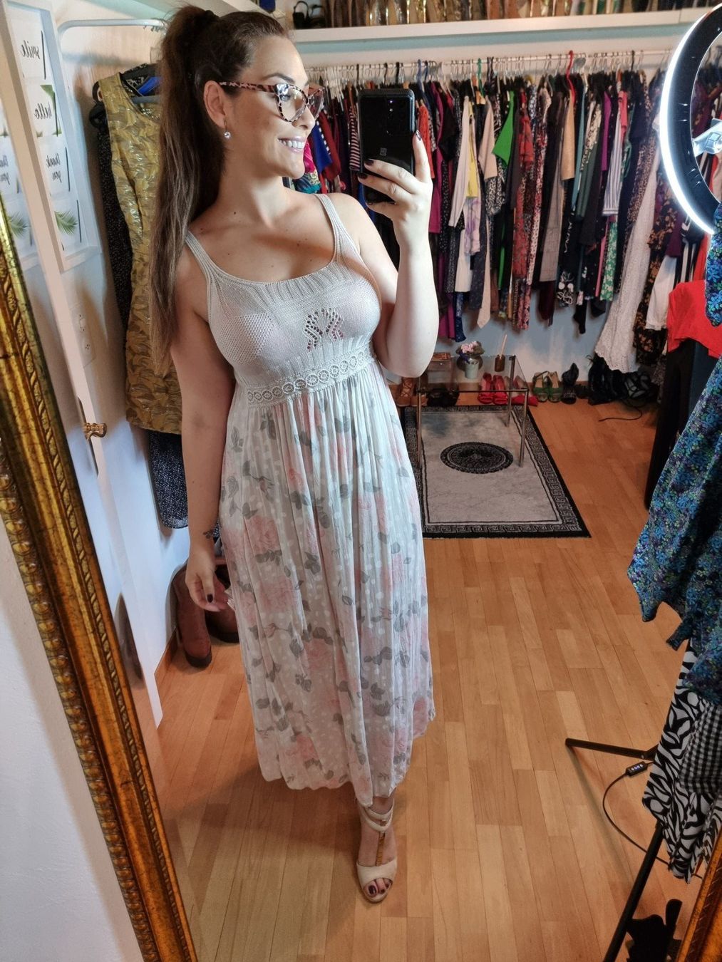Vestiti: Maxi Sommerkleid mit Blumenmuster Gr. L – Usato da Wald ZH venduto da CapLux 1