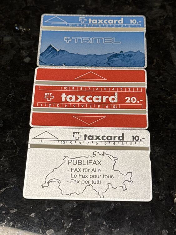 Cartes de téléphone: Alte Telefonkarten PTT Taxcard Tritel Schweiz,Vintage – Neuf (Voir description) à Aesch BL par Sammler81