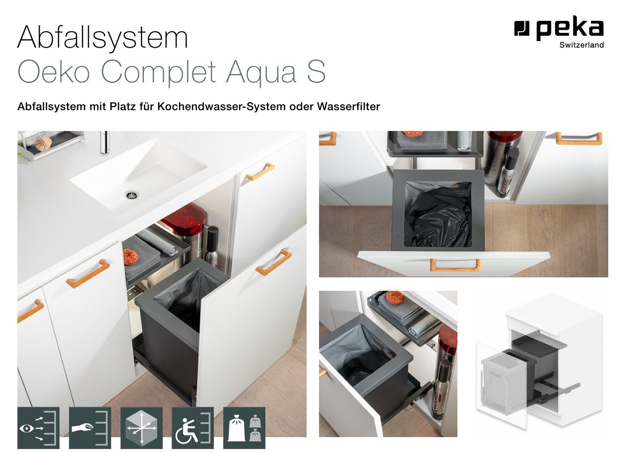 Abfalleimer: 059 Peka Abfallsystem Oeko Complet Aqua Typ S – Neu und originalverpackt aus Derendingen von Meisterstuecke 1
