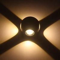 WAND LAMPE WEISS ODER SCHWARZ 4X2W IP54