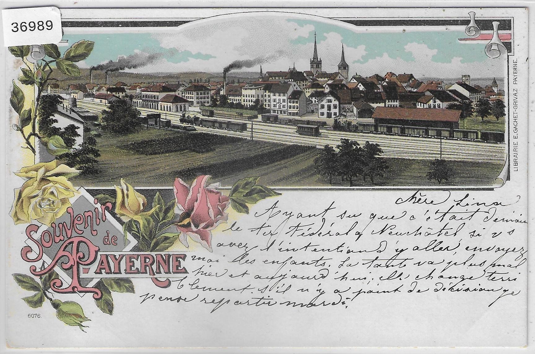 Cartoline postali: Souvenir de Payerne - Litho – Usato da Ettingen venduto da Kartenplanet