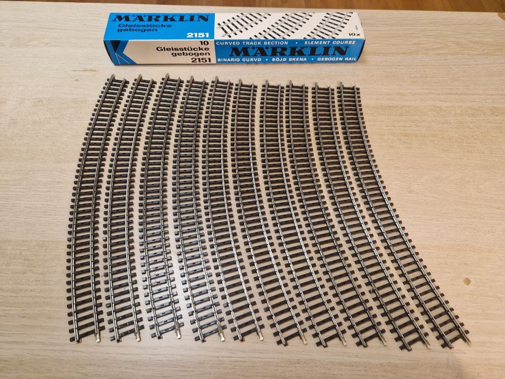 Voie Märklin 2151 - 10 Courbes R618,5 Voie K, Occasion, Pour Réseaux De Train Miniature