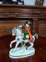 Porzellanfigur Reiter Friedrich der Große Gemarkt N Krone