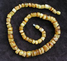 ♥ SCHLANGEN KETTE / BALTISCHER BERNSTEIN / BUTTERSCOTCH ♥