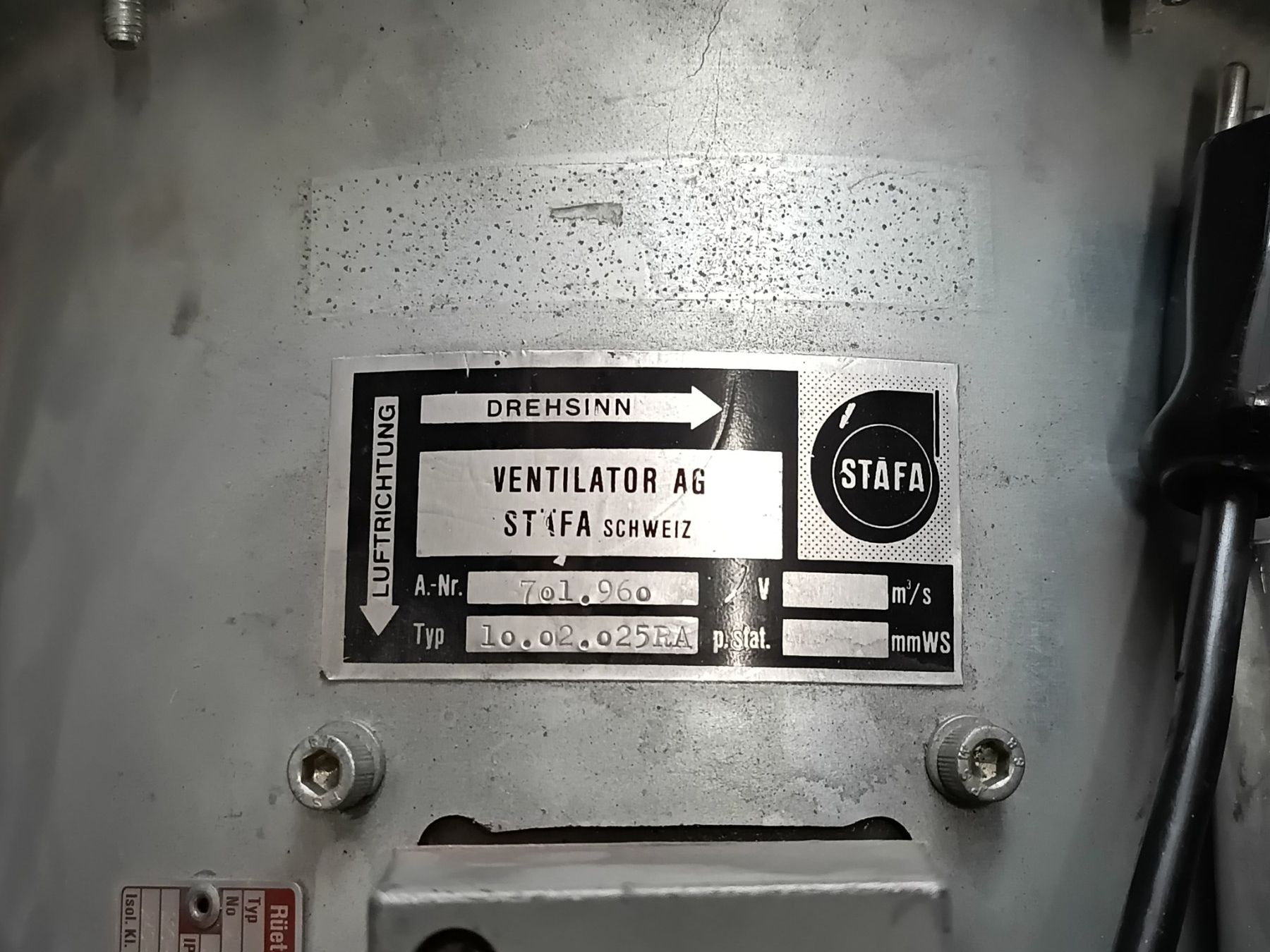 Ventilatori: RohrventilatorStäfa KSL 250-2 – Usato da Rüti ZH venduto da C_STYLE 3
