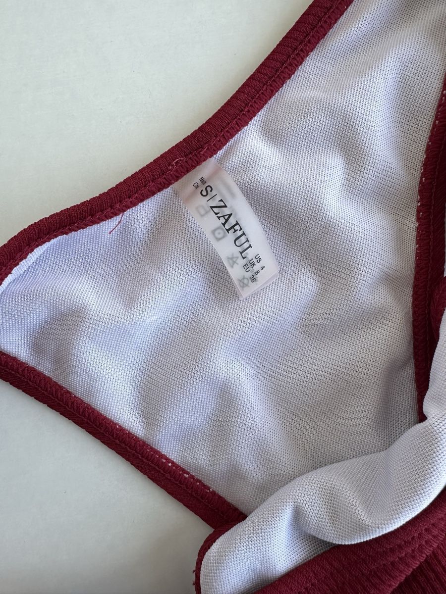 Zaful Costumi da bagno & Bikini: Neues Bikini-Set von ZAFUL / dunkelrot / Gr. S – Nuovo e nell'imballaggio originale da Bern venduto da Fraeuleinhonig 4