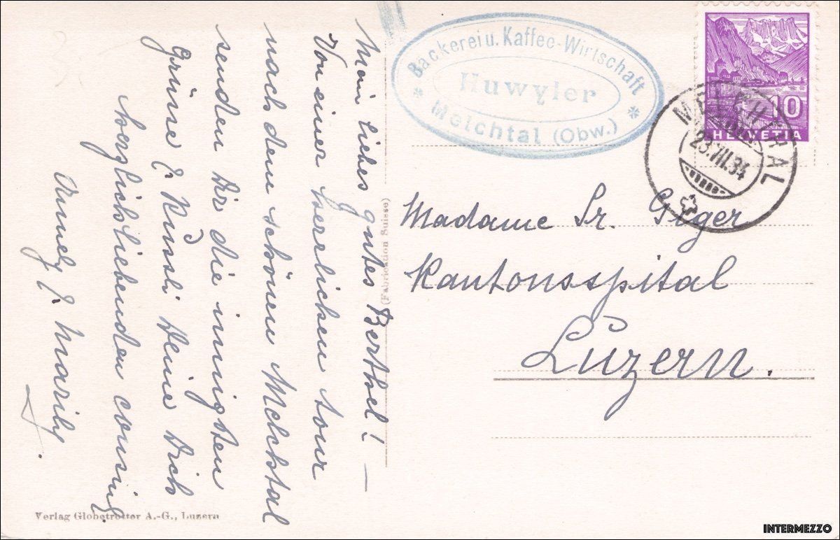 Cartoline postali: Melchtal OW // 1934 – Usato da Basel venduto da intermezzo12 1