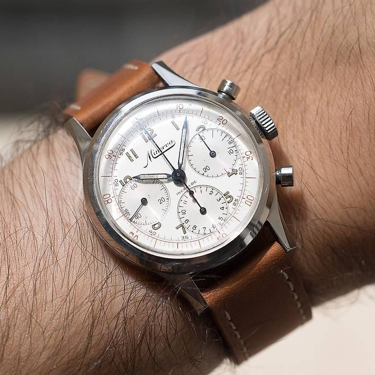 Montres: Minerva Chronographe Tri-Compax VD712 – D'occasion à Lausanne par inf_dft9 4