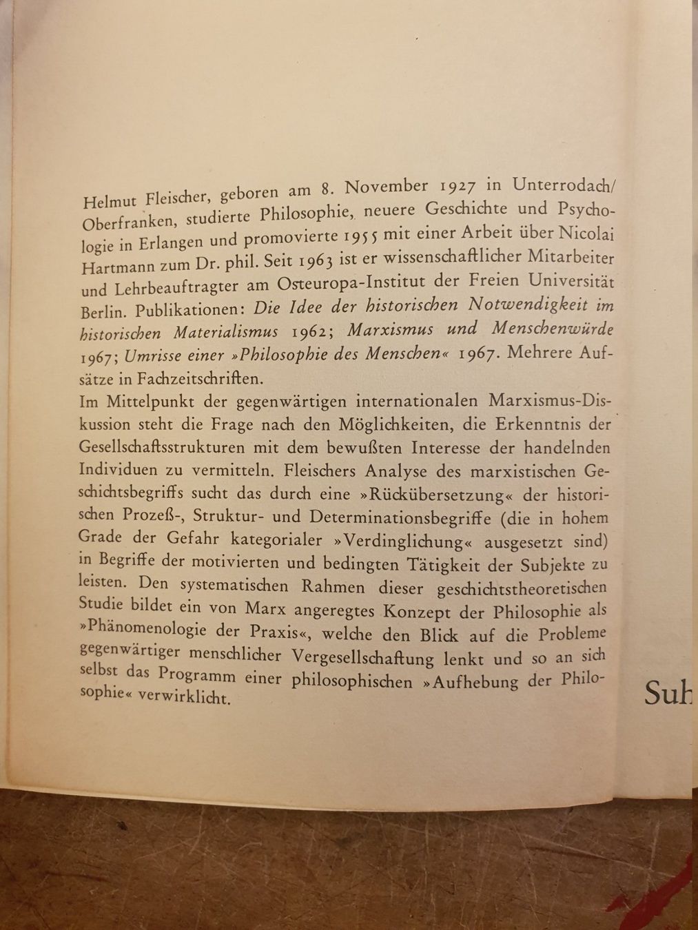 Libri: Marxismus und Geschichte - Helmut Fischer – Usato da Zürich venduto da loosebone 1