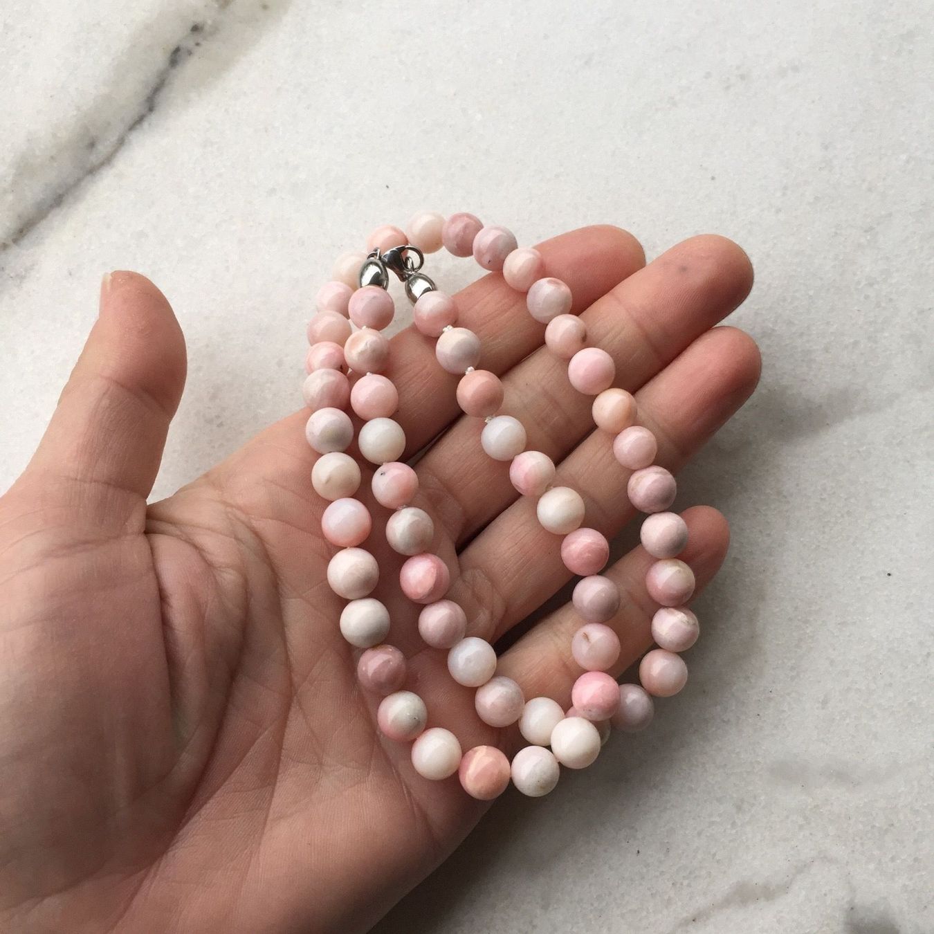 Catenine: Liebliche Kette mit rosa Anden-Opal – Nuovo e nell'imballaggio originale da Luzern venduto da Pegasus003 1