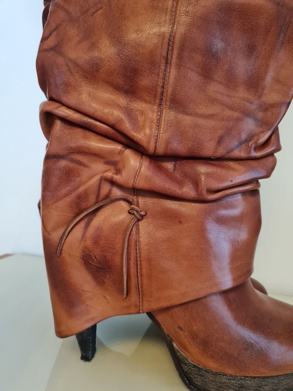Scarpe da donna: DAMEN STIEFEL EXTRAVAGANT LEDER GR.40 FOLD-OVER BOOTS – Usato da Steg im Tösstal venduto da goldlionfree 7
