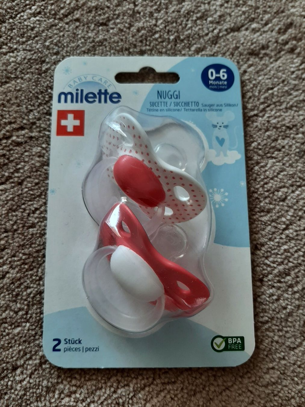 Milette Nuggis & Nuggiketten: Milette - Nuggi 0 bis 6 Monate – Neu und originalverpackt aus Wittenbach von lukelu