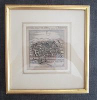 Solothurn - Kupferstich 1581 -über Eck handvergoldet 20X22cm