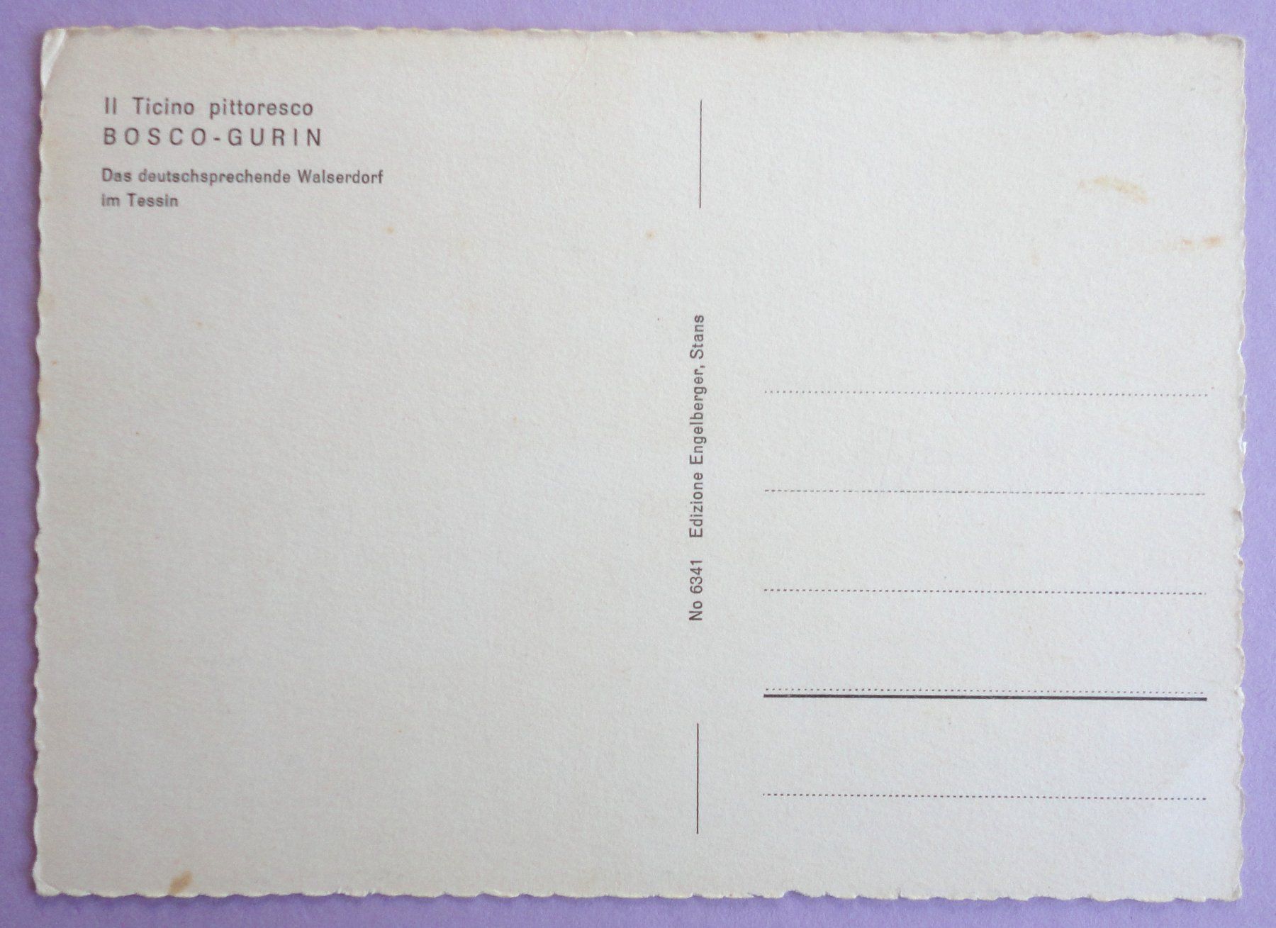Cartes postales: Bosco-Gurin – D'occasion à Fétigny par Billy2miny 1
