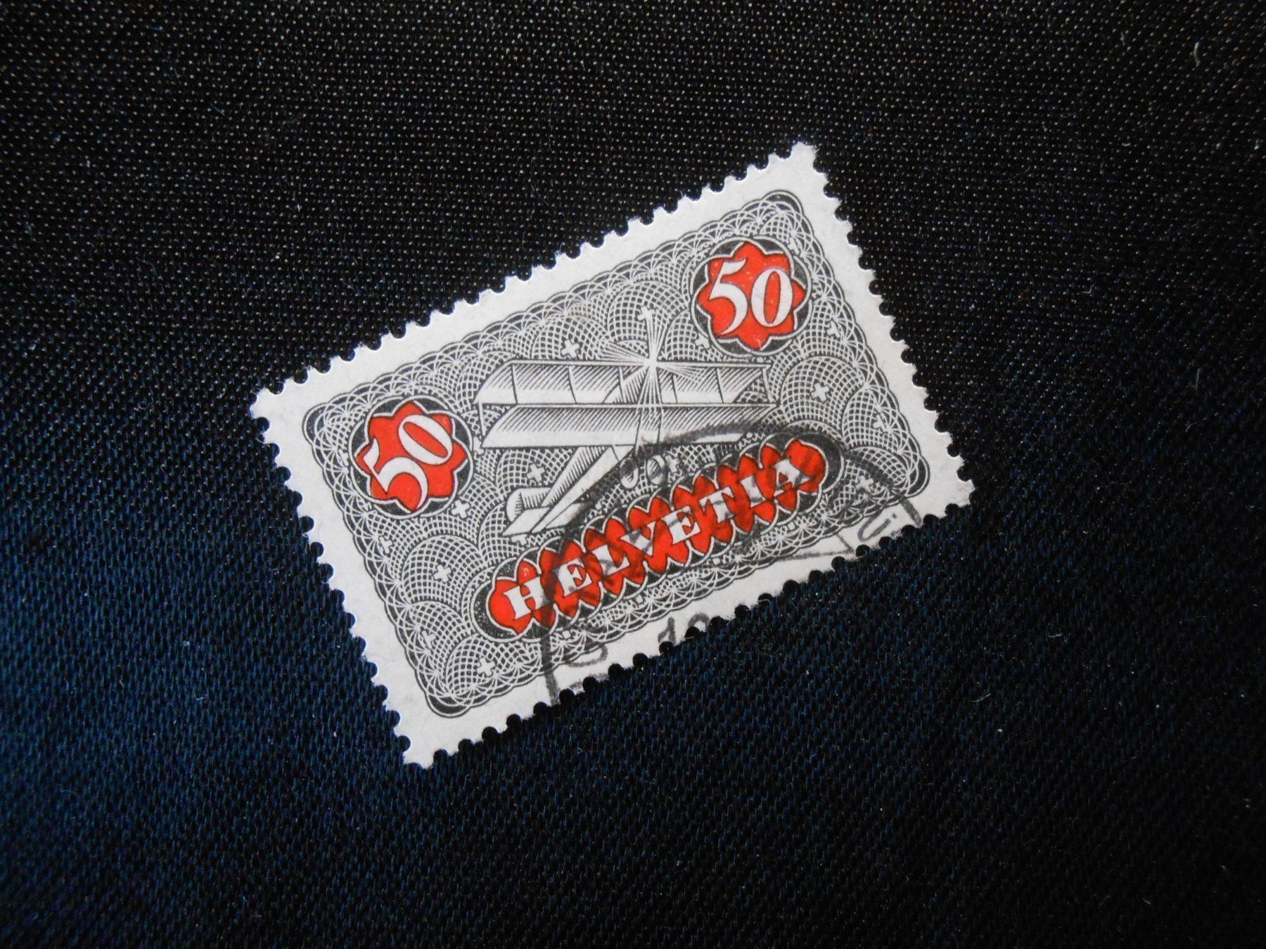 Alle Briefmarken: CH ZNr 9  50C  Flugpost  1923   Z CHF 35 – Gebraucht aus Hallwil von pkaiser44