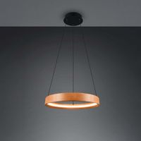 LED Pendelleuchte, Holz,50 cm Ø