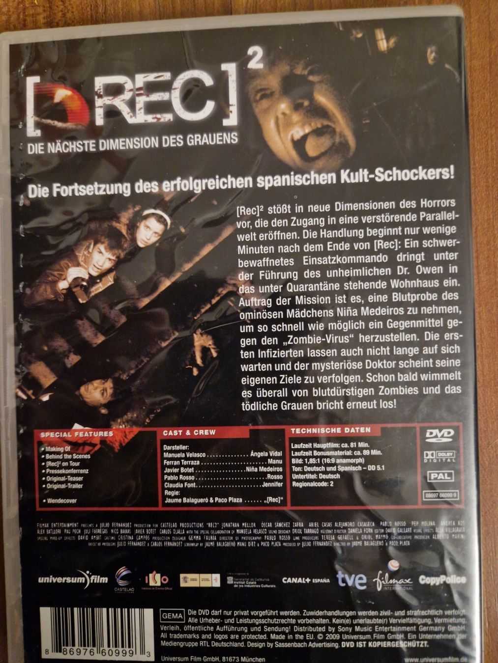 Tutti i DVDs: Rec 2, dvd, Horrorfilm – Usato da Thayngen venduto da Lan222 1