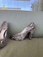HILFIGER Python Snakeskin Leather Heels - Size 39 - Chic!
