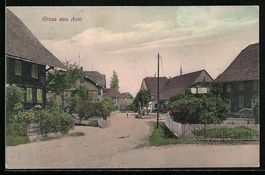 AK Auw, Strassenpartie im Ort, 1910