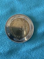 Pièce de 5fr suisse de la fête des vignerons Vevey 1999