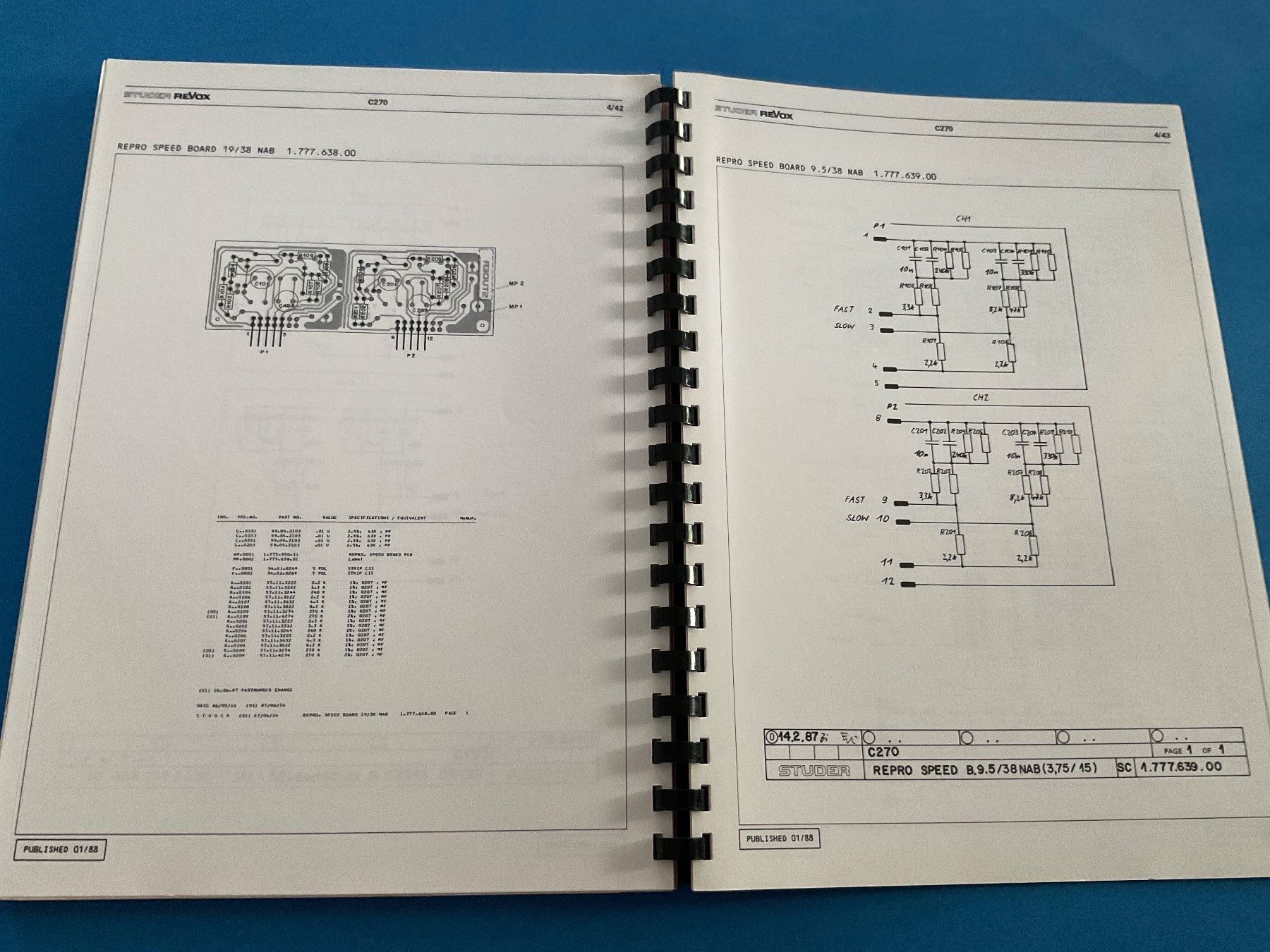 Revox Bandmaschinen: ReVox C 270 Schaltungssammlung – Gebraucht aus Langenthal von RronJora 2