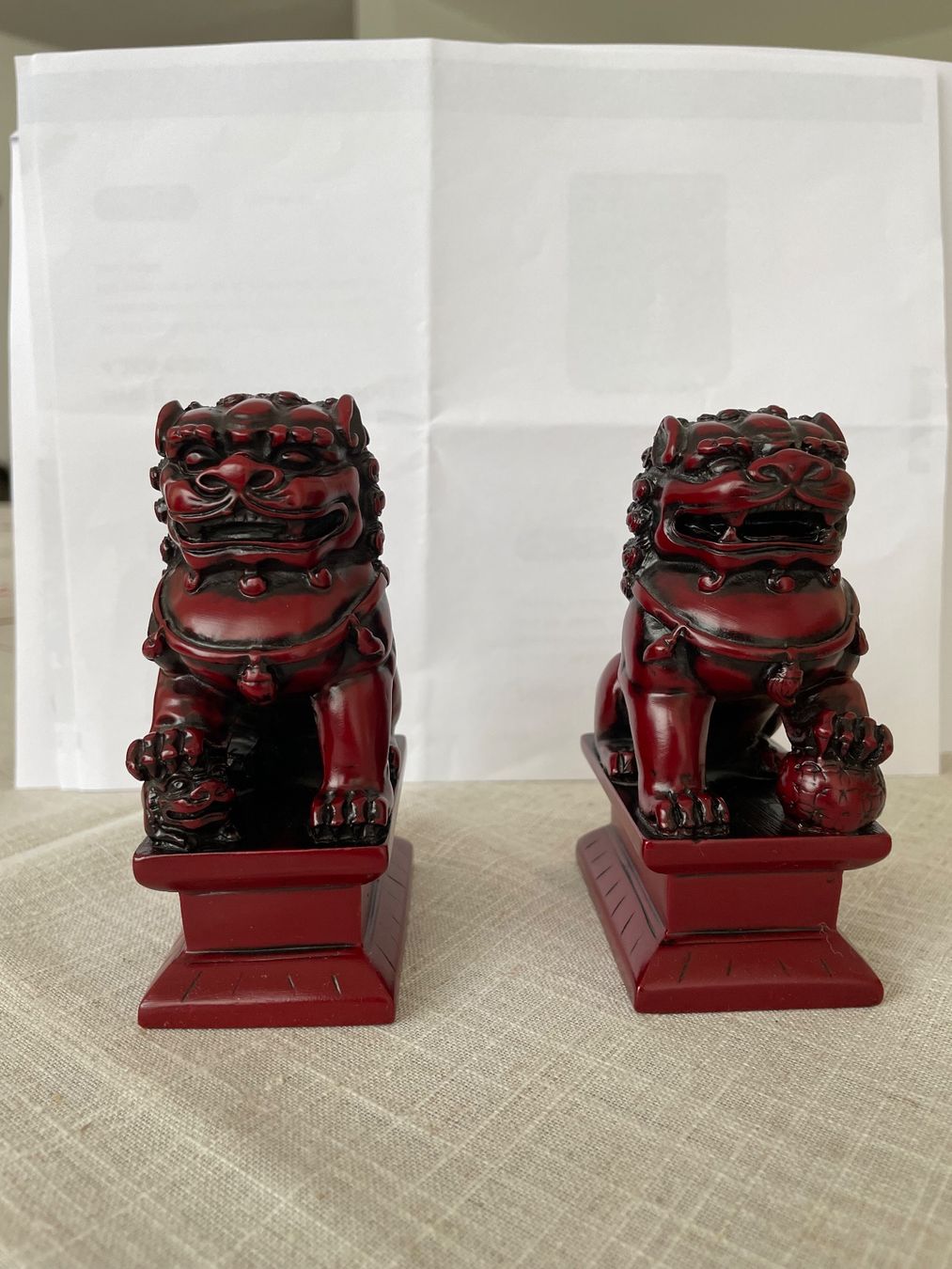 Statuette: 1 Paar chinesische Foo Hunde / chinesische Drachen – Nuovo (secondo la descrizione) da zug venduto da Zakaria 3