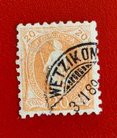 STEHENDE HELVETIA SELTEN 66B SAUBER GES WETZIKON ZÜRICH 1889
