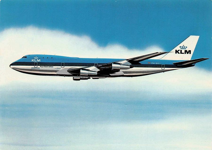 Cartoline postali: KLM Boeing 747-B – Usato da Frauenfeld venduto da POML
