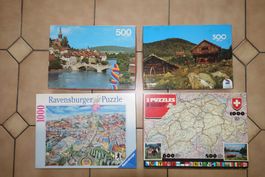 4 Ravensburger/Schmidt Schachteln Puzzle 500-1000 Teile