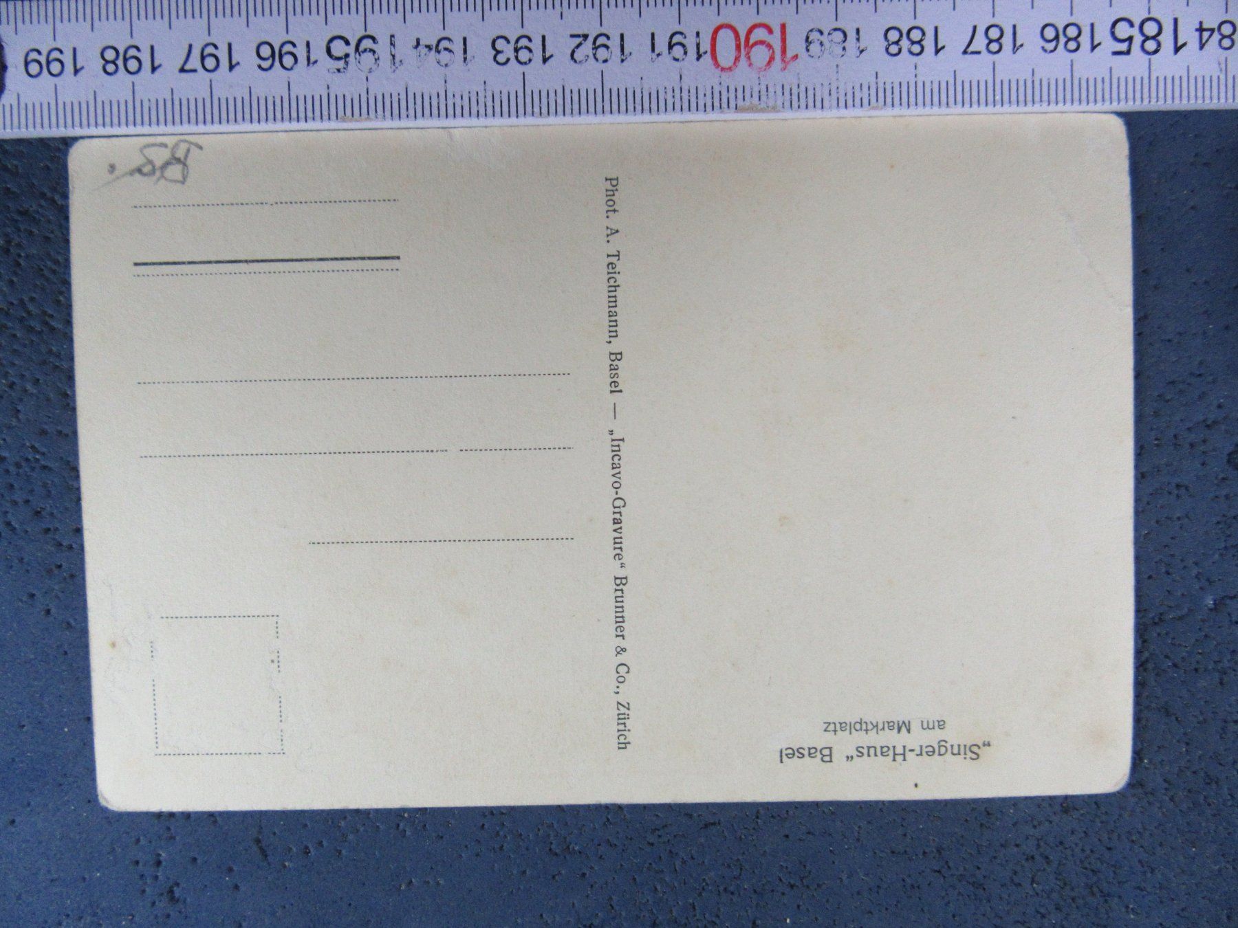 Cartoline postali: BAASEL MARKTPLATZ SINGER CAFE HAUS AK-BS – Usato da Ettingen venduto da Hausi4711 1