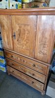 Antik Kommode mit Aufsatz Holz furniert unrestauriert