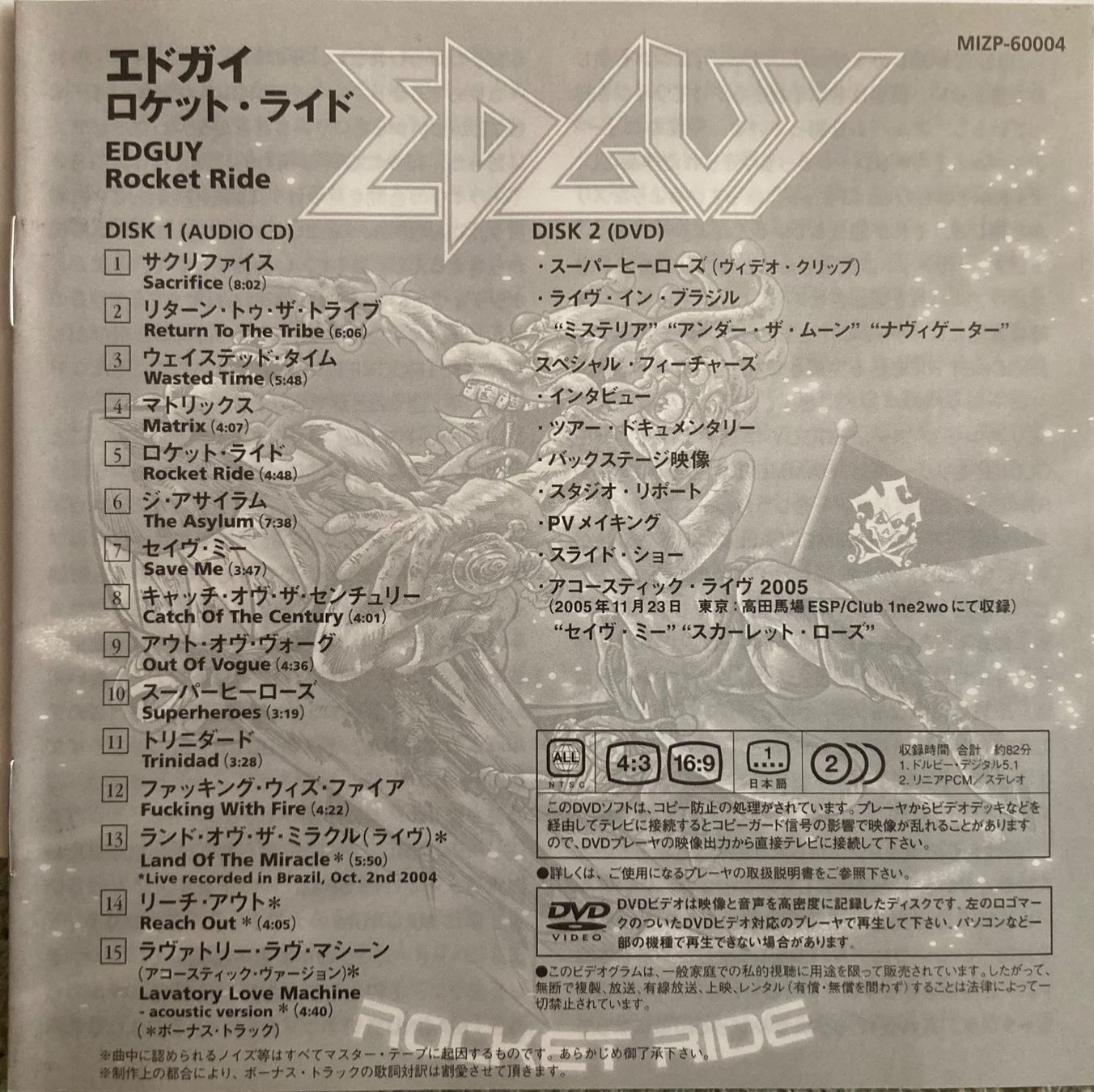 CDs: EDGUY - ROCKET RIDE – Gebraucht aus Poliez-Pittet von Newtown-Records 2