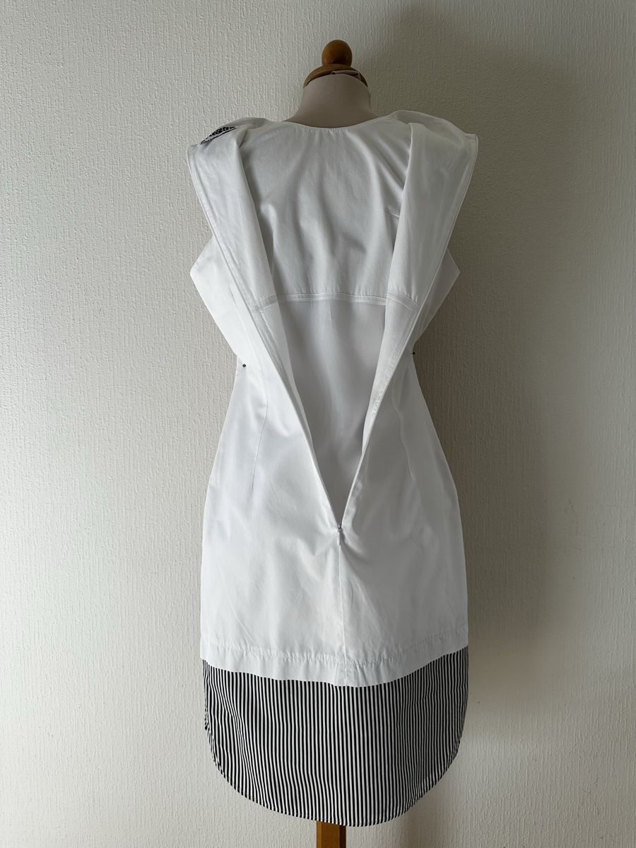 Vestiti: Robe ETIENNE DEROEUX blanc rayures noires taille S – Nuovo (secondo la descrizione) da Châtelaine venduto da Alexandra.jankowski 4