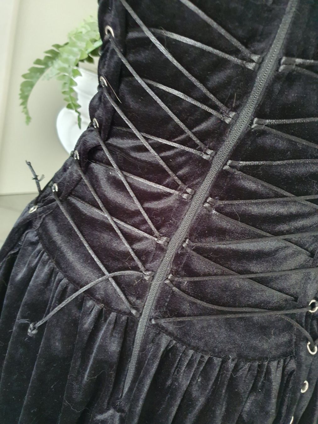 Kleider: Grschnürtes Gothic Samtkleid Gr S "Sinister" – Gebraucht aus Münsingen von BlackTears-3 6
