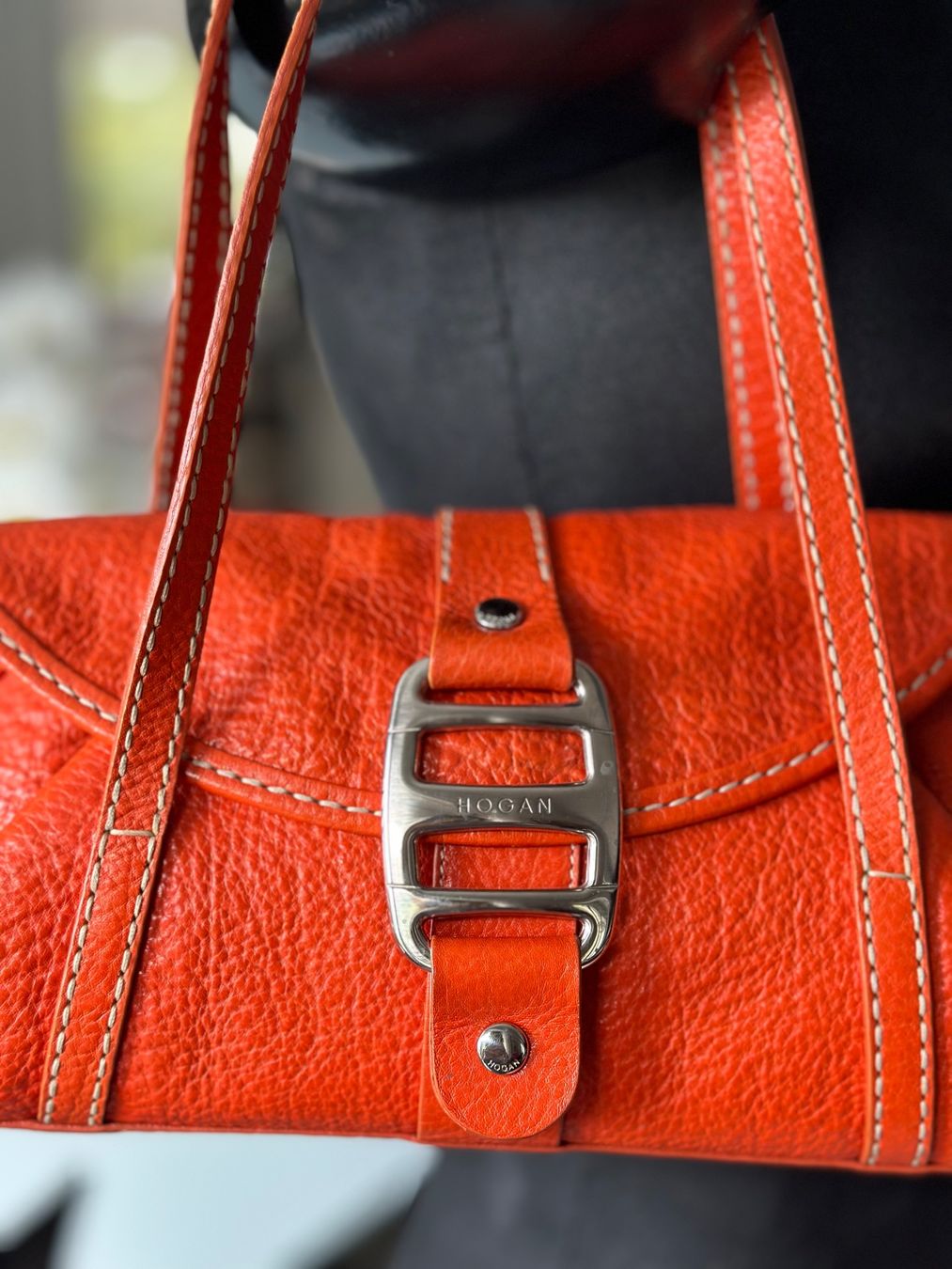 Hogan Taschen für Damen: Hogan Ledertasche Orange – Gebraucht aus Zufikon von Modestil365 3
