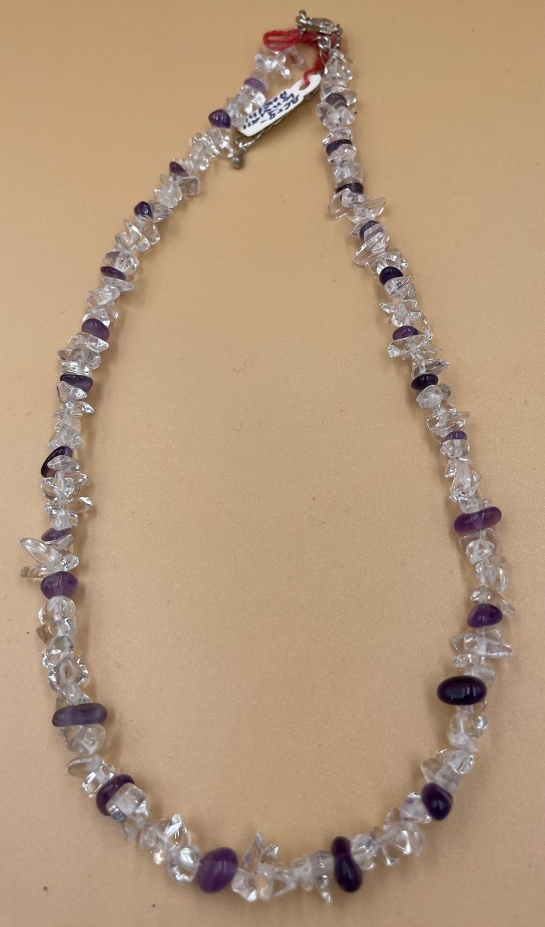 Catenine: Bergkristall mit Amethyst - Halskette – Nuovo e nell'imballaggio originale da St. Gallen venduto da Martunia 1