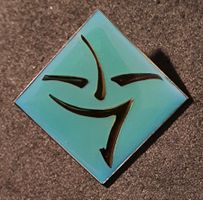 U750 - Kunst Pin Viereck Gesicht Lachend