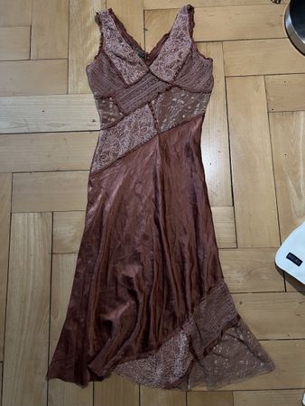 Seiden Kleid im Boho/ ibiza style rot/ rosa Gr. S