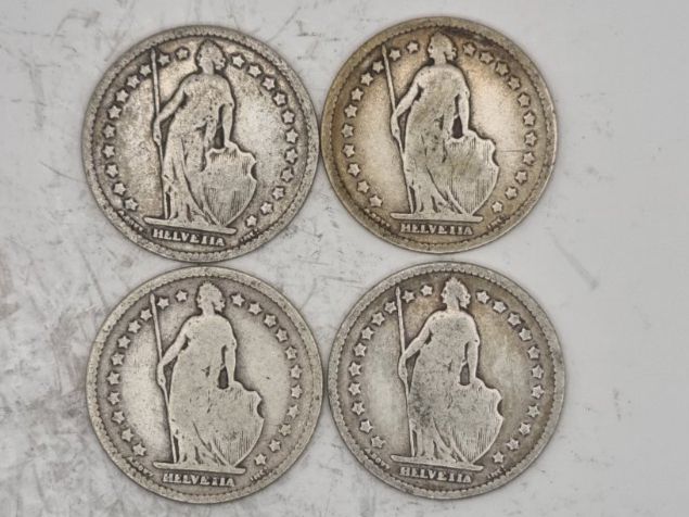 Tutti le monete: 1 FR 1887 Lot 4 Stück – Usato da Bure venduto da chap981 1